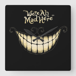 Cheshire Cat Clock Fyrkantig Klocka