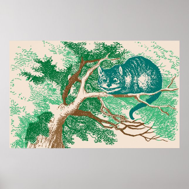 Cheshire Cat Färg Poster (Framsidan)