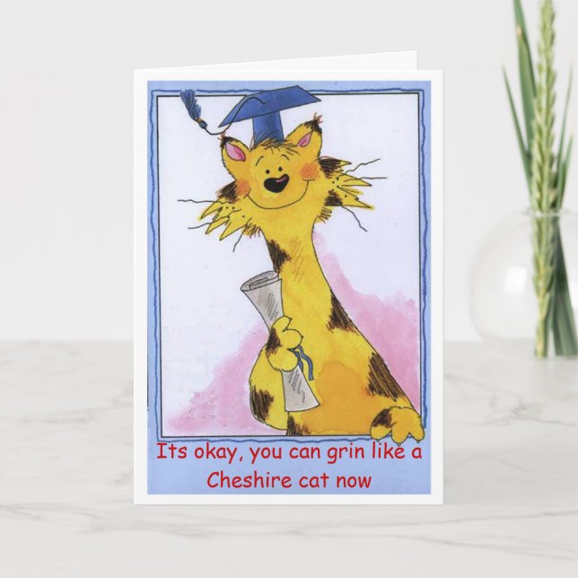 Cheshire Cat Flin - Studenten Card Kort (Framsida)