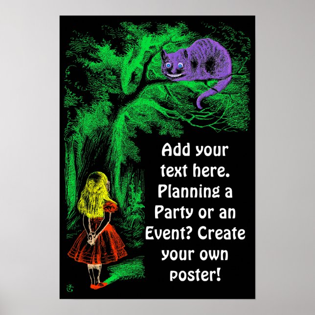 "Cheshire Cat" från "Alice in Wonderland" Poster (Framsidan)