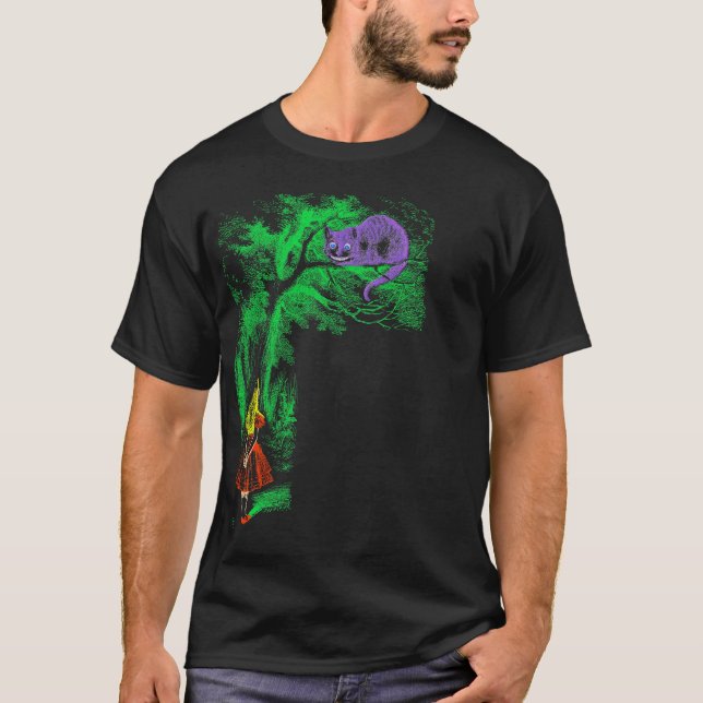"Cheshire Cat" från "Alice in Wonderland" Tee (Framsida)