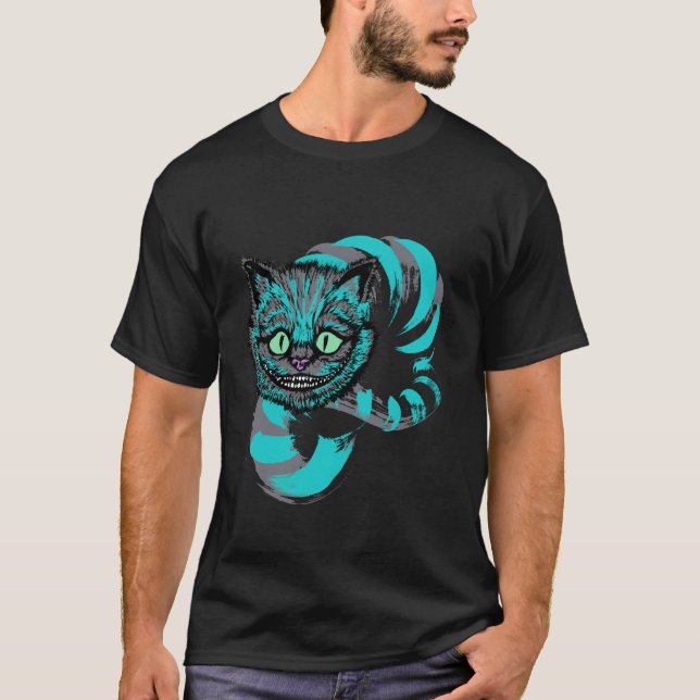 Cheshire Cat i Wonderland-målning t-shirt (Framsida)