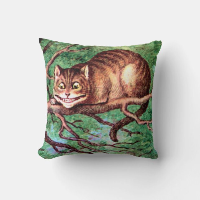 Cheshire Cat in Wonderland Kudde (Framsida)