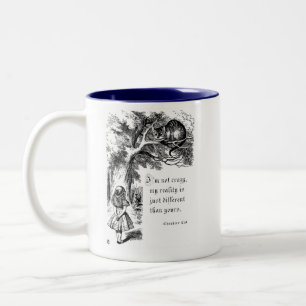 Cheshire Cat jag är inte Crazy... Två-Tonad Mugg