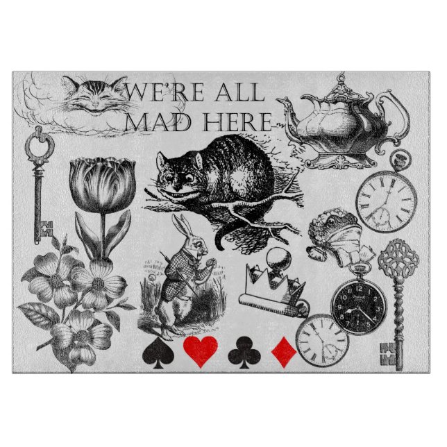 Cheshire Cat klassisk alice i underlandet galen (Framsidan)