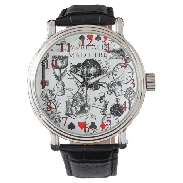 Cheshire Cat klassisk alice i underlandet galen Armbandsur (Framsida)