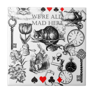 Cheshire Cat klassisk alice i underlandet galen Kakelplatta