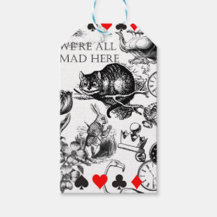 Cheshire Cat klassisk alice i underlandet galen Presentetikett