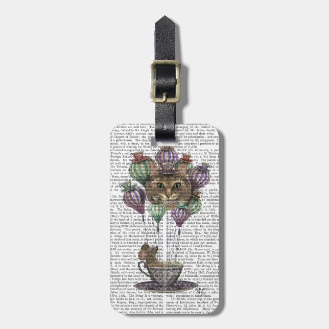 Cheshire Cat Luftballong Bagagebricka (Vertikal Framsida)