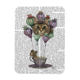 Cheshire Cat Luftballong Magnet