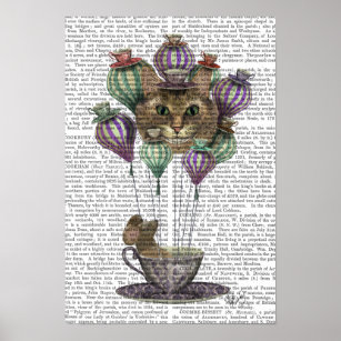 Cheshire Cat Luftballong Poster