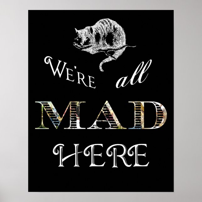 Cheshire Cat Mad Alice Poster eller skriver ut (Framsidan)