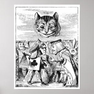 Cheshire Cat over Wonderland Poster
