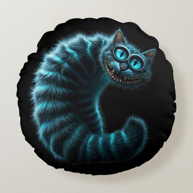 Cheshire Cat Rund Kudde (Framsidan)