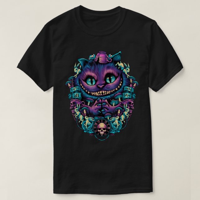 Cheshire Cat shirt Alice i Wonderland Graphic T-S T (Design framsida)