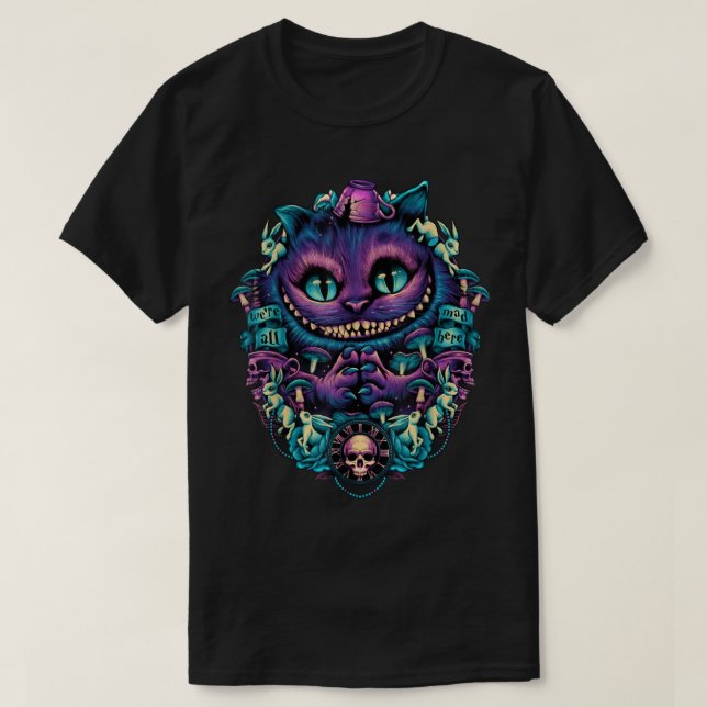 Cheshire Cat shirt Alice i Wonderland Graphic T Shirt (Design framsida)