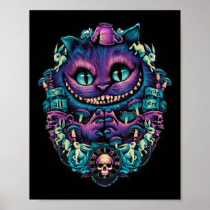Cheshire Cat Shirt Alice in Wonderland Graphic Poster