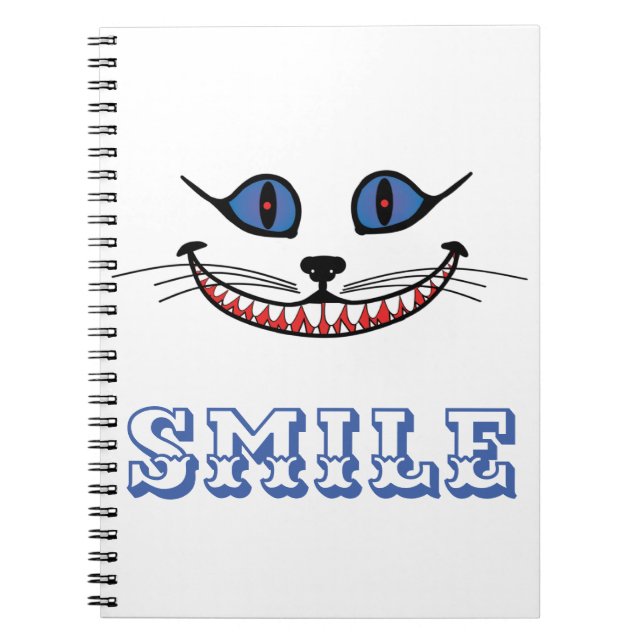 Cheshire Cat Smile Anteckningsbok (Framsidan)