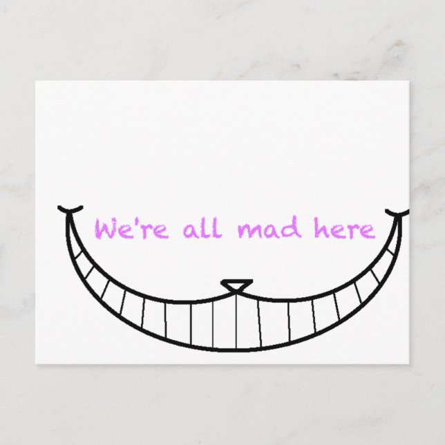 Cheshire Cat Smile Vykort (Framsida)