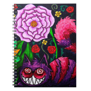 Cheshire Cat Spiral Note Bok 6.5 x 8.75 Anteckningsbok