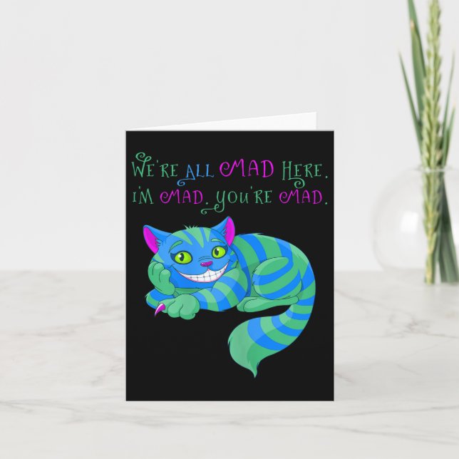 Cheshire Cat var här Alice i underlandet Kort (Framsida)