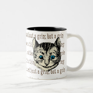 Cheshire Cat - Vintage Alice i underlandet Två-Tonad Mugg