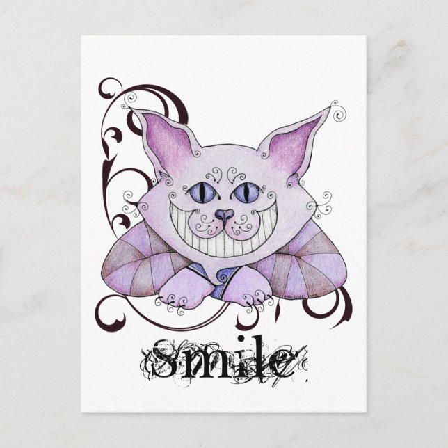 Cheshire Cat-vykort Vykort (Framsida)