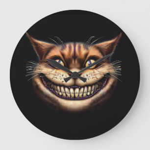 Cheshire Cat Wall Clock Stor Klocka