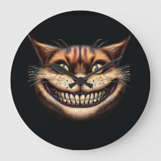 Cheshire Cat Wall Clock Stor Klocka