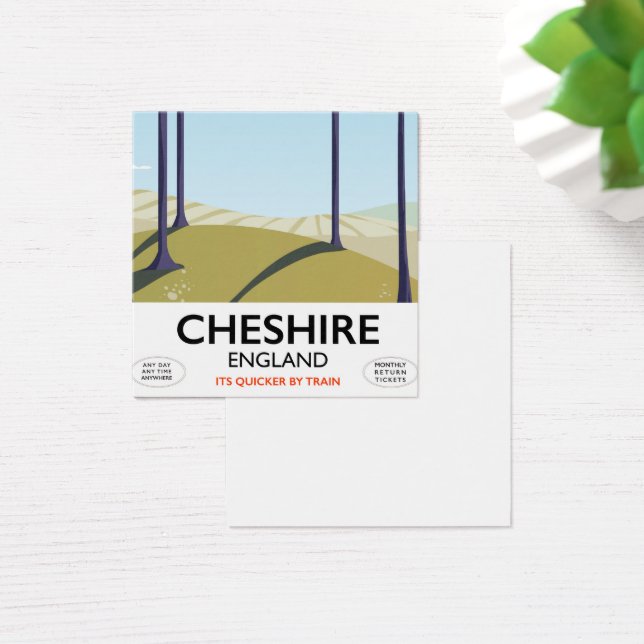 Cheshire, England resemal för resa Fyrkantigt Visitkort (Skivbord)