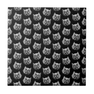 Cheshire katt Alice i underlandvintagekonst Kakelplatta