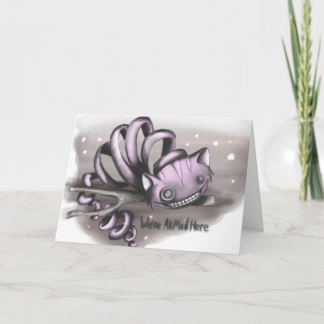 Cheshire katt - Alice kort (Framsida)