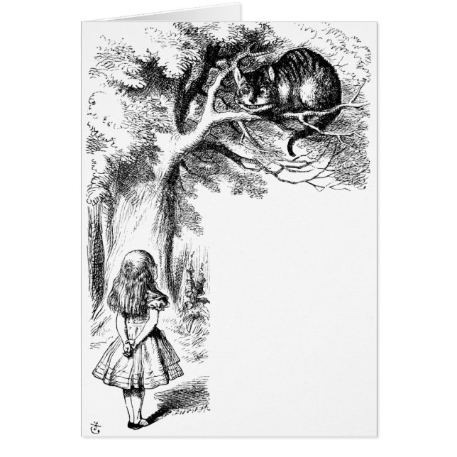 Cheshire katt hälsningskort (Framsidan)
