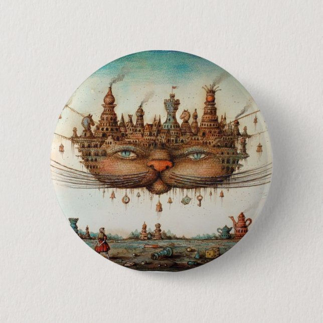 Cheshire katt knapp (Framsida)