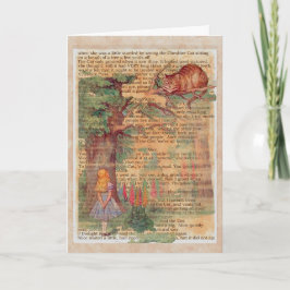 Cheshire katt och alice kort