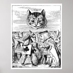 Cheshire katt över underland poster