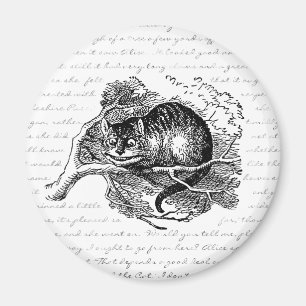Cheshire katt - vi är alla tokiga här magnet