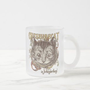 Cheshire kattCarnivale stil (den guld- versionen) Frostad Glasmugg