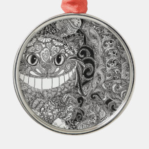 Cheshire kattdesign julgransprydnad metall