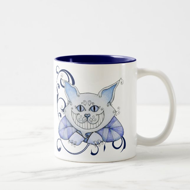 Cheshire kattmugg Två-Tonad mugg (Höger)