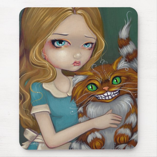 "Cheshire kattomfamning" Mousepad Musmatta (Framsidan)