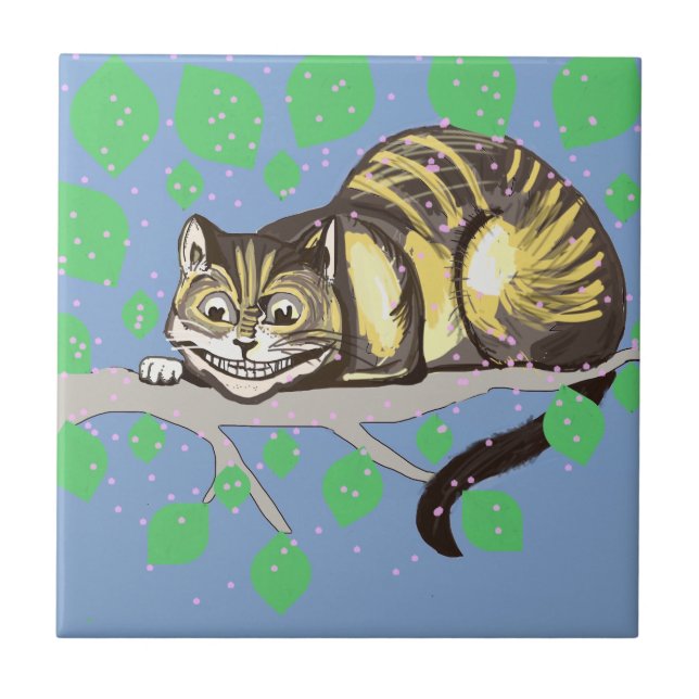 Cheshire kattteckning kakelplatta (Framsidan)
