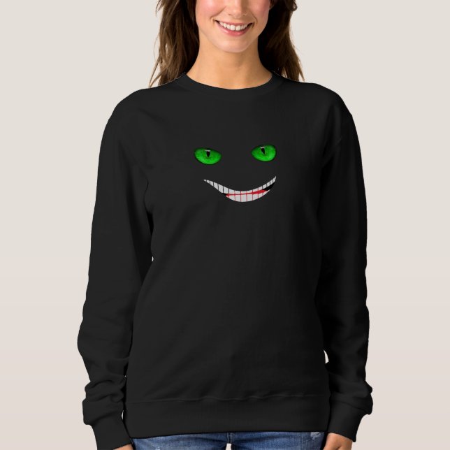 Cheshire Smile Grön T Shirt (Framsida)