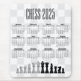 Chess 2025 Calendar Mousepad Musmatta