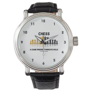 Chess a play where Thinkers Rule (Chess Set) Armbandsur
