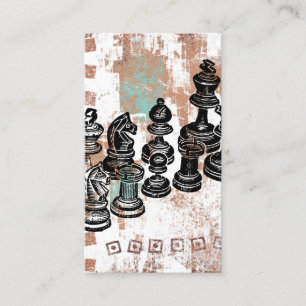 Chess Affärskorts - Abstrakt Chess Delarare Visitkort
