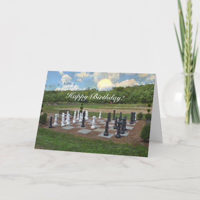 Chess All Grattis på födelsedagen Kort (Framsida)