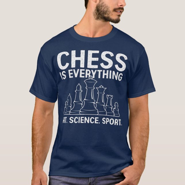 Chess Älskare Gift Idea Art Science Sport Strategy T Shirt (Framsida)