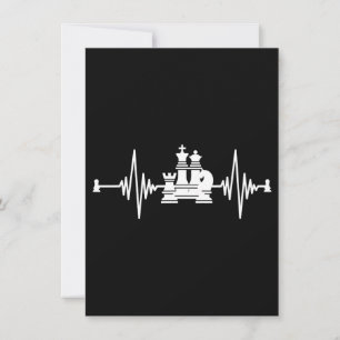Chess Älskare Heartslag Chess T-Shirt Inbjudningar