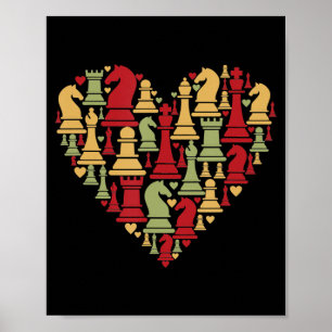 Chess Älskare   I Verkligen spelschack Poster